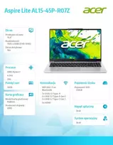 amd ryzen 7 - Acer Aspire Lite 15.6", Ryzen 7 5825U, 16 GB, 512 GB, FHD, Juodas (Black) - 2 nuotrauka