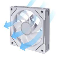 argb ventiliatoriai - Lian Li UNI FAN SL-INF 140 ARGB Atvirkštinių Menčių PWM Ventiliatorius - 140 mm, Baltas (White) - 4 nuotrauka