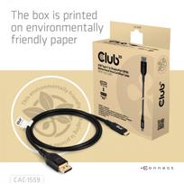 usb c usb c dp - Club 3D CAC-1559 USB-C į DisplayPort 1m 10K60Hz Juodas (Black) - 2 nuotrauka