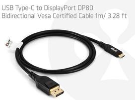 usb c usb c dp - Club 3D CAC-1559 USB-C į DisplayPort 1m 10K60Hz Juodas (Black) - 8 nuotrauka
