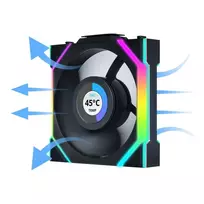 argb fan 120 mm - Lian Li UNI FAN SL Wireless LCD 120mm Juodas (Black) - 5 nuotrauka