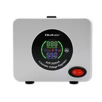 itampos stabilizatorius - QOLTEC 50724 Automatic Voltage Stabilizer AVR 2000VA - 2 nuotrauka