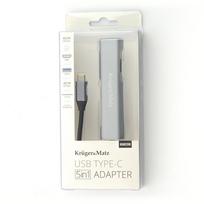 usb type c hdmi - Kruger & Matz Adapteris (HUB) C tipo USB į HDMI / USB 3.0 / SD / MicroSD / C - 2 nuotrauka