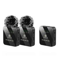 prisegami mikrofonai - Puluz PU3154B Belaidis Lavalier mikrofonas 2 TX + 1 RX - 2 nuotrauka