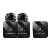 prisegami mikrofonai - Puluz PU3154B Belaidis Lavalier mikrofonas 2 TX + 1 RX - 4 nuotrauka