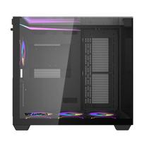 darkflash korpusas - Darkflash TH285 kompiuterio dėklas, juodas (Black) + 4 ventiliatoriai - 6 nuotrauka