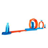 automobiliu garazas - Mattel Hot Wheels trąsų prailginimų rinkinys – Trys kilpos, JDW39 - 5 nuotrauka