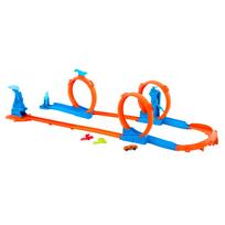 automobiliu garazas - Mattel Hot Wheels trąsų prailginimų rinkinys – Trys kilpos, JDW39 - 6 nuotrauka