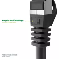 vario laidas - InLine Komutacinis kabelis - S / FTP (PiMf) - Cat.6A - 500MHz - Halogen Free - Copper - Juodas - 15m (76815S) - 3 nuotrauka