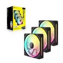 120mm fan - Corsair iCUE LINK LX120 RGB 120 mm Trijų Ventiliatorių Komplektas Juodas (Black) - 2 nuotrauka