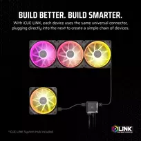 120mm fan - Corsair iCUE LINK LX120 RGB 120 mm Trijų Ventiliatorių Komplektas Juodas (Black) - 5 nuotrauka