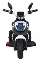 vaikams motociklas juodas - Vaikiškas elektrinis motociklas Ramiz Fast Tourist, balta/juoda - 11 nuotrauka