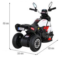 vaikams motociklas juodas - Vaikiškas elektrinis motociklas Ramiz Fast Tourist, balta/juoda - 12 nuotrauka