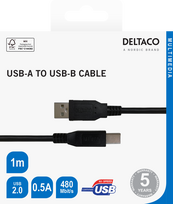 deltaco type 2 - Kabelis DELTACO USB-B 2.0 tinkamas spausdintuvams, 1m juodas / 00140001 - 2 nuotrauka