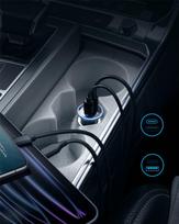 usb pd 20v - Automobilinis įkroviklis Anker A2735G11, USB Type C/USB, juoda - 4 nuotrauka