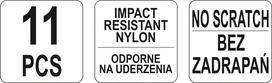 verzliarakciai - Yato YT-0844 Apdailos ardymo rinkinys, 11 vnt. - 2 nuotrauka