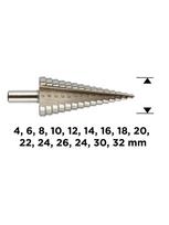 pakopiniai graztai - Grąžtas 4-32mm pakopinis - 2 nuotrauka
