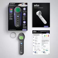elektroninis termometras - Braun BNT400 Black (Juodas) - 3 nuotrauka