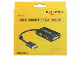 displayport hdmi adapteri - DELOCK Adapter DPVGA / HDMI / DVI black - 3 nuotrauka