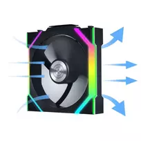 argb fan 120 mm - Lian Li UNI FAN SL Wireless 120 ARGB PWM Ventiliatorius 120 mm Juodas (Black) - 4 nuotrauka