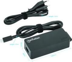 usb c 65w ikroviklis - MANHATTAN USB-C Power Delivery Nešiojamas kompiuteris-įkroviklis 65 W juodas - 2 nuotrauka