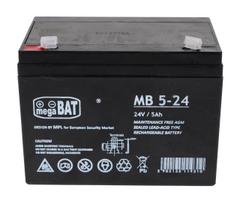 battery 24v 5ah - MegaBat MB 5-24 akumuliatorius, 24V, 5Ah, 130A - 3 nuotrauka