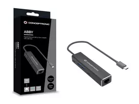 usb ethernet adapteris - Adapteris AV Conceptronic CONCEPTRONIC Adapteris USB-C -> 2,5GbE 2xUSB-C USB-A 0,15m sw - 3 nuotrauka