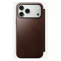 nomad 16 pro max - Dėklas „Nomad Modern Leather Folio“, kaimiško stiliaus rudas (Horween) – „iPhone 17 Pro Max“ - 2 nuotrauka