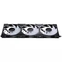 phanteks m25 140 gen2 - Phanteks M25 Gen2 140mm PWM D-RGB Ventiliatorius, 3 pak., Juodas (Black) - 3 nuotrauka