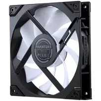 phanteks m25 140 gen2 - Phanteks M25 Gen2 140mm PWM D-RGB Ventiliatorius, 3 pak., Juodas (Black) - 4 nuotrauka