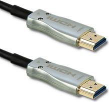 hdmi laidas 20m - Qoltec HDMI Cable v.2.0 A Male to HDMI A Male AOC 20m Black/Silver - 3 nuotrauka