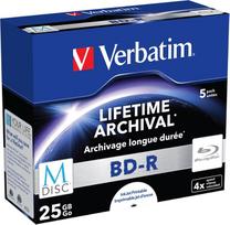 pc r - Verbatim M-Disc 4x, 25 GB, BD-R, Jewelcase, 5 pc(s) - 3 nuotrauka