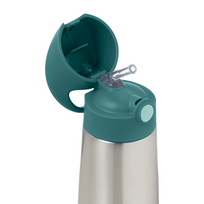 termo rubai - B.Box BB500707 b.box - termo buteliukas su šiaudeliais 350ml | Smaragdo miškas - 6 nuotrauka