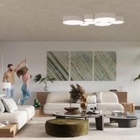 pakabiname sviestuvai sietynai - Sollux Lighting Arena 45 SL.0120, E27, 3 x 60 W, baltas - 3 nuotrauka