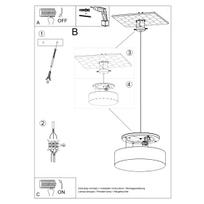 pakabiname sviestuvai sietynai - Sollux Lighting Arena 45 SL.0120, E27, 3 x 60 W, baltas - 5 nuotrauka