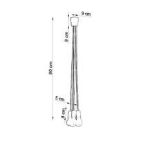 pakabiname sviestuvai sietynai - Sollux Lighting DIEGO 5, E27, 5 x 60 W, geltonas - 3 nuotrauka