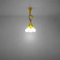 pakabiname sviestuvai sietynai - Sollux Lighting DIEGO 5, E27, 5 x 60 W, geltonas - 4 nuotrauka