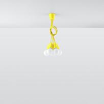 pakabiname sviestuvai sietynai - Sollux Lighting DIEGO 5, E27, 5 x 60 W, geltonas - 5 nuotrauka