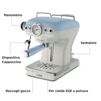ariete espresso - Ariete 1389/14 Espresso Vintage - 8 nuotrauka