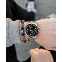 hugo boss laikrodis - HUGO BOSS HERO 1513757 Sidabrinis/Auksinis (Silver/Gold) - 6 nuotrauka