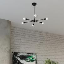 pakabiname sviestuvai sietynai - Sollux Lango 5 SL.1022, E27, 5 x 60 W, juodas - 3 nuotrauka