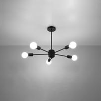 pakabiname sviestuvai sietynai - Sollux Lango 5 SL.1022, E27, 5 x 60 W, juodas - 7 nuotrauka