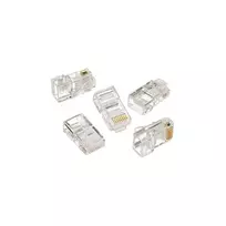rj45 jungtis - Gembird Modular Plug 8P8C CAT5 100pcs LC-8P8C-001 - 2 nuotrauka