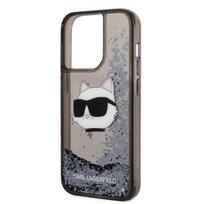 telefono deklas iphone 14 pro max - Karl Lagerfeld "Glitter Choupette Head iPhone 14 Pro Max" Black - 4 nuotrauka