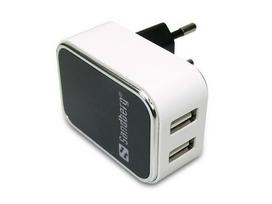 Sandberg AC Charger Dual USB Black/White