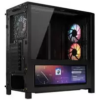 corsair 4000d - Corsair FRAME 4000D LCD RS ARGB Midi-Tower Juodas (Black) - 4 nuotrauka