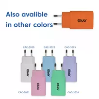 30 w usb c pakrovejas - MOBILE CHARGER WALL USB-C/2PK 30W ORANGE CAC-3023 CLUB3D - 4 nuotrauka