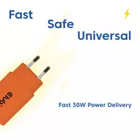30 w usb c pakrovejas - MOBILE CHARGER WALL USB-C/2PK 30W ORANGE CAC-3023 CLUB3D - 7 nuotrauka