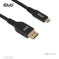 usb type c adapteris - Club 3D CAC-1563 USB-C į DisplayPort 2.1 kabelis 2 m Juodas (Black) - 2 nuotrauka