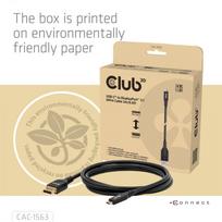 usb type c adapteris - Club 3D CAC-1563 USB-C į DisplayPort 2.1 kabelis 2 m Juodas (Black) - 4 nuotrauka